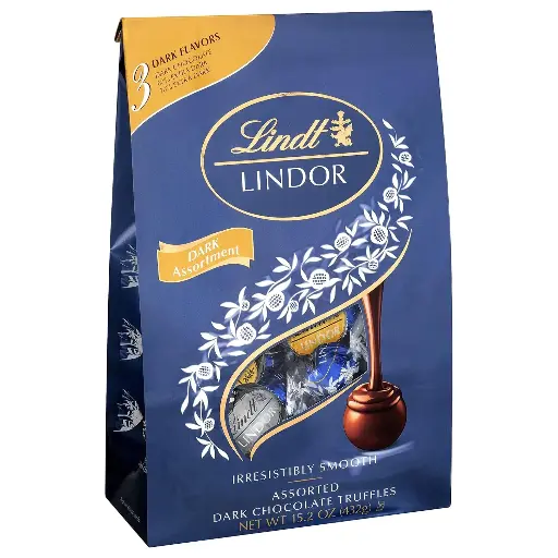 Lindt LINDOR Assorted Dark Chocolate Candy Truffles